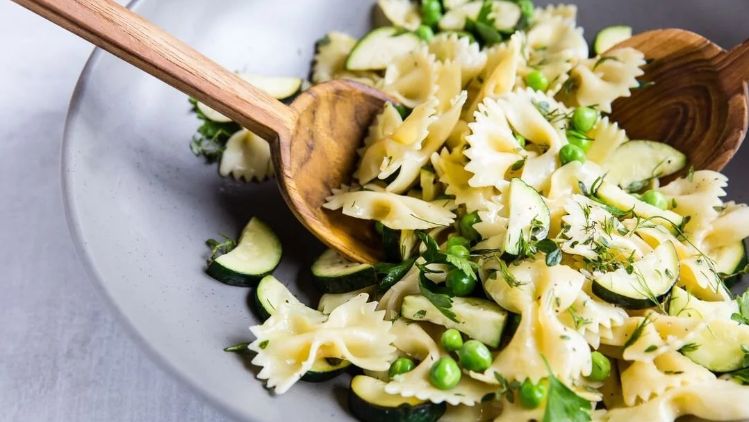 Green Pasta Salad with Lemon Goat Butter